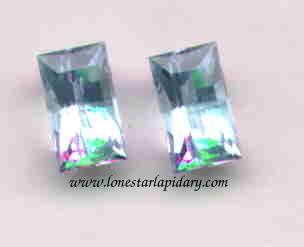 Rectangular Checker-board Crown Topaz